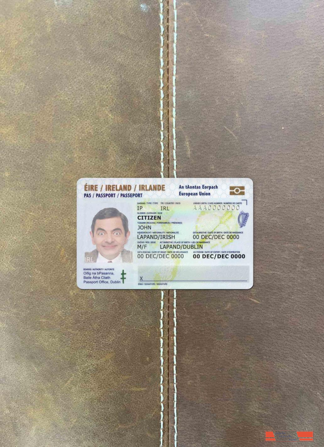 Ireland ID photolook FRONT PSD template